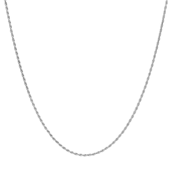 2mm Rope Chain Necklace*Silver Necklace*Waterproof Jewelry*Unisex Necklace - Picture 6 of 6
